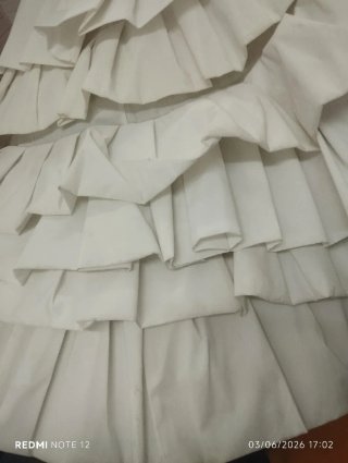 Falda can can blanca