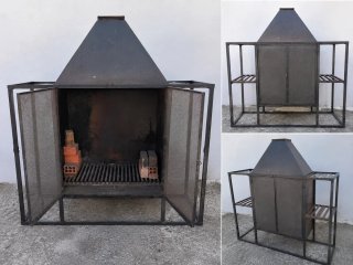 Barbacoa Hierro Macizo con Campana - 2metros