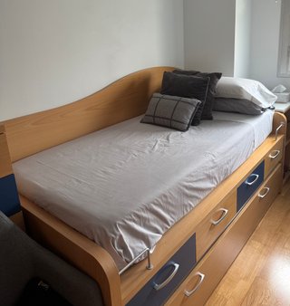 Cama madera (4 cajones + cama supletoria)