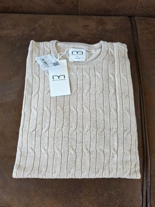 Jersey Milano trenzado talla L beige