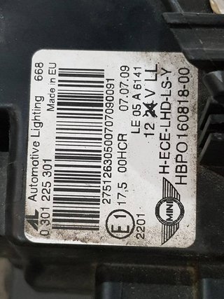 FARO IZQUIERDO MINI MINI MINI (R56) 2006-2014