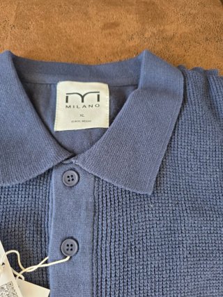 Camisa Polo Milano Azul Talla XL