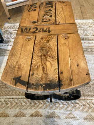 Mesa centro madera y metal