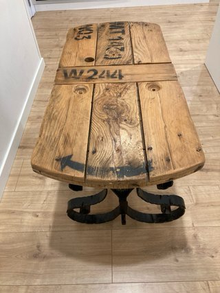 Mesa centro madera y metal