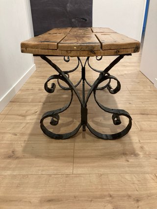 Mesa centro madera y metal
