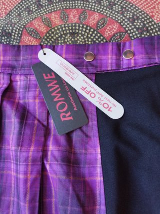 Falda gótica Romwe Morado/Negro Talla S
