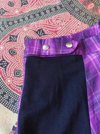 Falda gótica Romwe Morado/Negro Talla S