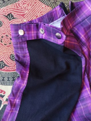 Falda gótica Romwe Morado/Negro Talla S