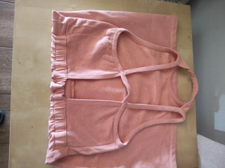 Vestido mandarina cuello halter talla 40