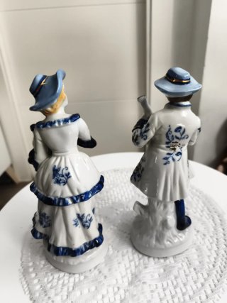 Figuras de porcelana pareja músico