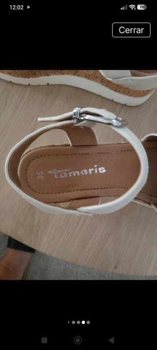 Sandalias blancas cuña