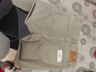 Zara Shorts Vaqueros Beige Talla M