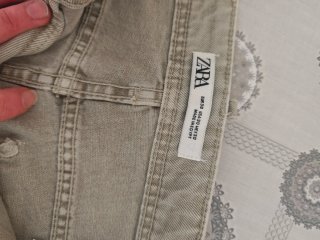 Zara Shorts Vaqueros Beige Talla M