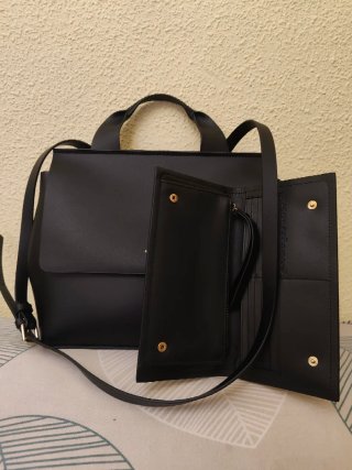 Bolso y billetera Mica Adolfo Domínguez Negro