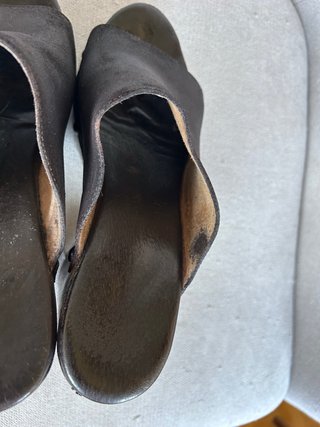 Zuecos plataforma negros talla 39