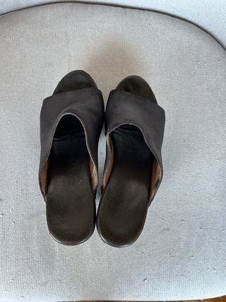 Zuecos plataforma negros talla 39