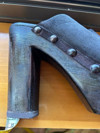 Zuecos plataforma negros talla 39