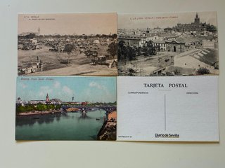 Lote 4 Postales Antiguas Vistas Sevilla