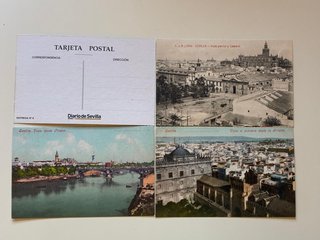 Lote 4 Postales Antiguas Vistas Sevilla