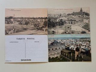Lote 4 Postales Antiguas Vistas Sevilla