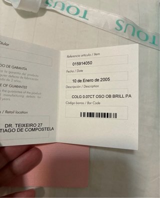 Colgante Tous Oro blanco y Brillantes