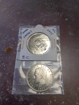 Lote 2 Monedas 100 Pesetas Juan Carlos I 1975