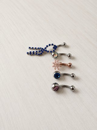 Lote de 5 piercings para ombligo