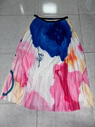 Falda plisada multicolor