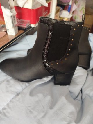 Botines negros tacón grueso