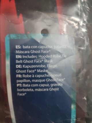 Disfraz Ghostface Original Película 4. Talla M