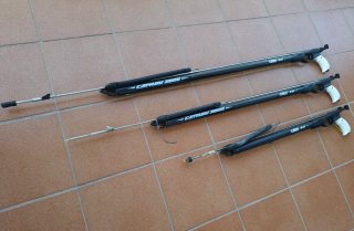 Conjunto fusiles pesca submarina 50, 75 y 90