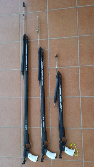 Conjunto fusiles pesca submarina 50, 75 y 90