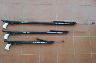 Conjunto fusiles pesca submarina 50, 75 y 90
