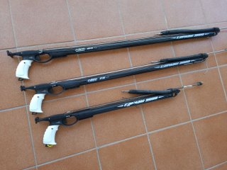 Conjunto fusiles pesca submarina 50, 75 y 90