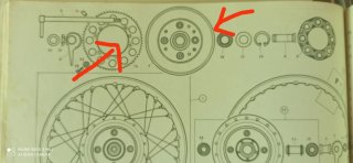 Plato y soporte arrastre Bultaco