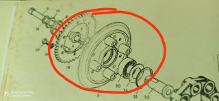 Plato y soporte arrastre Bultaco