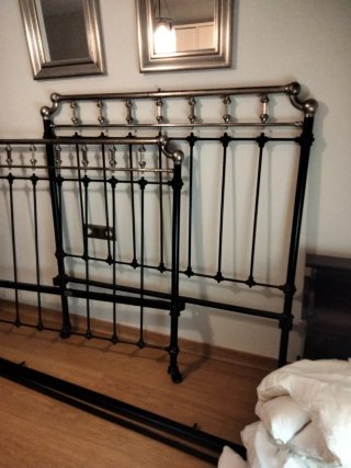 2 Cabeceros Hierro Forjado Antiguo 150cm