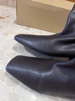 Botines de piel marrones talla 37