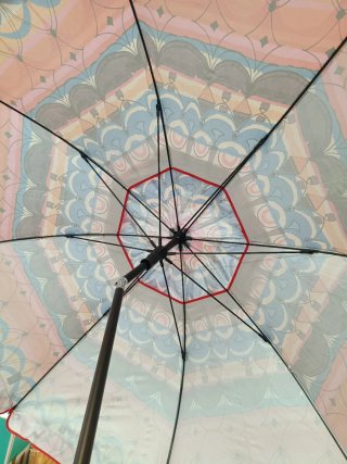 Sombrilla Playa Modelo 200cm con Espiral y Poste