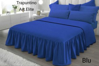 Trapuntino matrimoniale blu