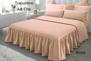 Trapuntino matrimoniale Art. Elite Rosa