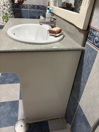 Mueble de baño blanco 1m