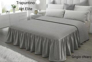 Trapuntino matrimoniale grigio