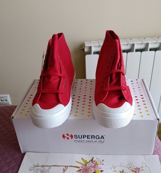 Superga 2295-COTW Zapatillas Altas Rojas Talla 39