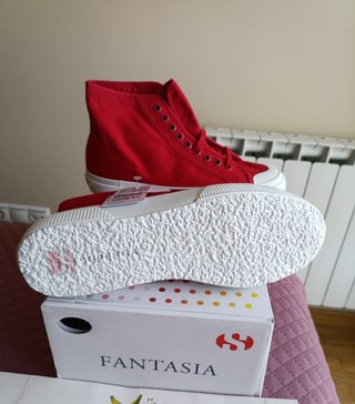 Superga 2295-COTW Zapatillas Altas Rojas Talla 39