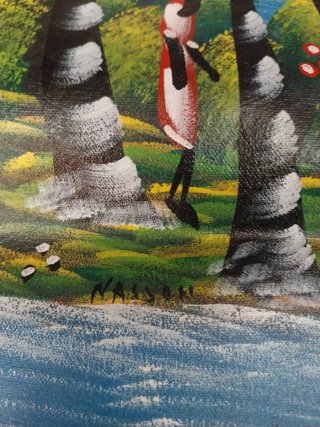 Tela per quadro Arte Naif Haitiano