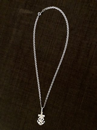 Conjunto Plata Ley 925 Vintage Cadena Marina