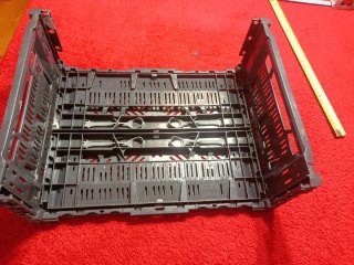 Caja plegable de plástico gris