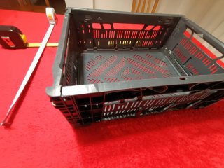 Caja plegable de plástico gris