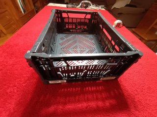 Caja plegable de plástico gris
